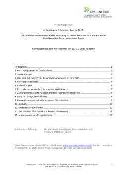 Pressemappe EPatient Survey 2015