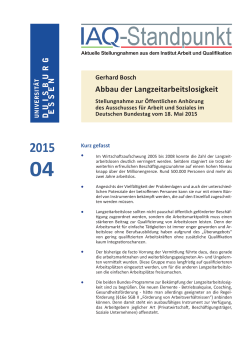 IAQ-Standpunkt 04/2015 - Institut Arbeit und Qualifikation