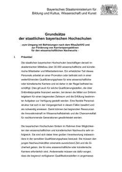 Grunds&auml;tze der staatlichen bayerischen Hochschulen