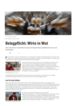 Belegpflicht: Wirte in Wut - KURIER.at