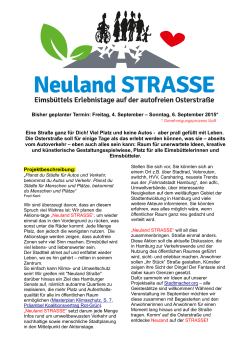 "Neuland STRASSE", Stand: 27. Mai 2015
