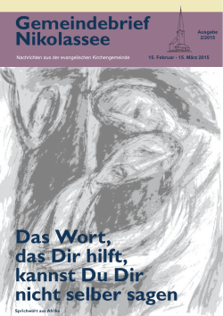 Das Wort, das Dir hilft, kannst Du Dir nicht selber sagen