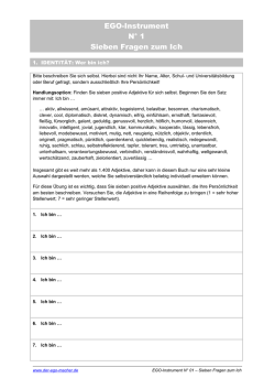 EGO-Instrument N&deg; 1 Sieben Fragen zum Ich - albrecht