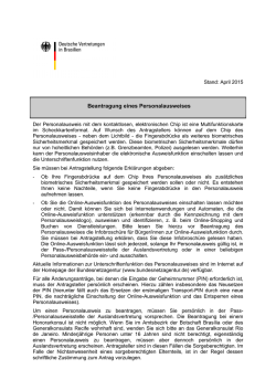 Merkblatt elektronischer Personalausweis