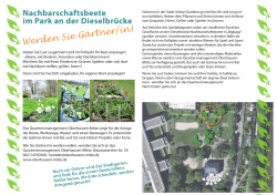 Werden Sie Gärtner/in! - Quartiersmanagement Oberhausen