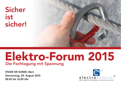 Elektro-Forum 2015 - EM ELECTROCONTROL AG