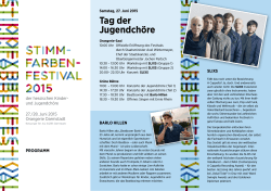 Tag der Jugendchöre - Stimmfarbenfestival 2015
