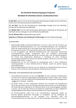 Merkblatt für Helmholtz-Zentren - Helmholtz