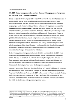 Wie DDR-Kinder erzogen werden sollten. Die neun