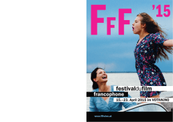 Das Programm des FFF`15 zum