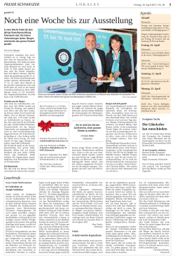 Freier Schweizer, Ausgabe 28, 10.4.2015