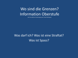 Information Grenzen Oberstufe