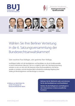 Ihre Kandidaten stellen sich vor