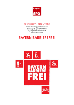 Beschluss des Landesparteitages „Bayern barrierefrei“