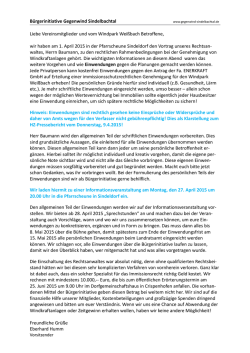 Bürgerinitiative Gegenwind Sindelbachtal