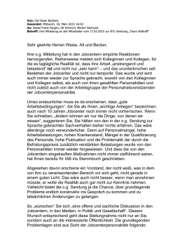 JC Personalrat an BA-Zentrale zu Wallraff