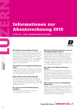Merkblatt Informationen zur Akontorechnung 2015