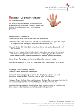 Resilienz – „5-Finger-Methode“