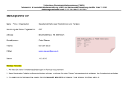 GST-Stellungnahme TAMV - Gesellschaft Schweizer Tierärztinnen