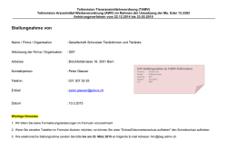 GST-Stellungnahme TAMV - Gesellschaft Schweizer Tier&auml;rztinnen