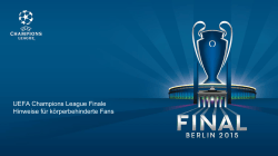 UEFA Champions League Finale Hinweise für