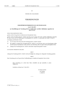 DURCHF&Uuml;HRUNGSVERORDNUNG (EU) 2015