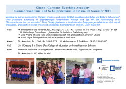 Ghana- Germany Teaching Academy Sommerakademie und