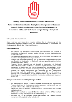 Rote-Hand-Brief zu Harvoni® (Ledipasvir/Sofosbuvir), Sovaldi