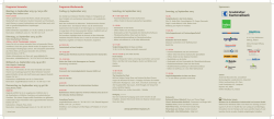 Programm Vorwoche Montag, 21. September