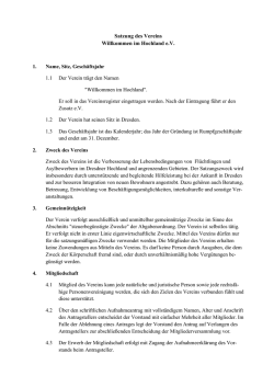Satzung - Willkommen im Hochland eV