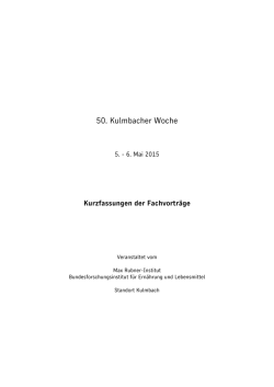 Kurzfassungen-Kulmbacher-Woche-2015 - Max Rubner
