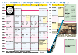 Hockey-Trainingszeiten Feldsaison 2015 &bull; KKHT Schwarz