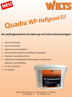 Die wei&szlig; pigmentierte Grundierung mit hohem Deckverm&ouml;gen!
