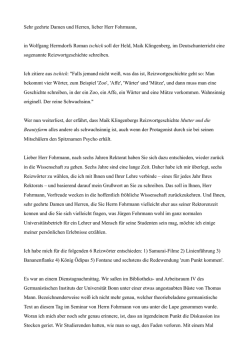 Dr. des. Grischka Grauert, Promovend von Prof. Fohrmann