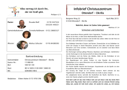 Infobrief April - Mai 2015