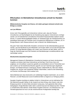 iuct Effectuation im Betrieblichen Umweltschutz 05L