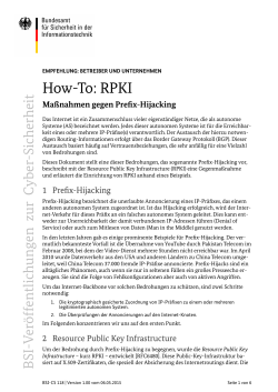 How-To: RPKI - Allianz für Cyber