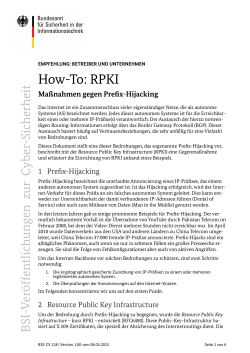 How-To: RPKI - Allianz f&uuml;r Cyber