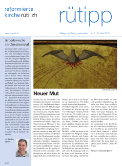 Neuer Mut - Ref. R&uuml;ti ZH