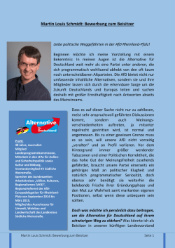 Vorstellung von Herrn Schmidt .