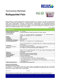 Rollspachtel Fein - PROSOL Lacke + Farben GmbH
