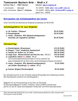 Beiträge - TV Machern Grün Weiß