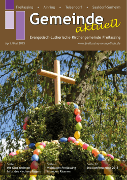 April/Mai - Evangelisch-Lutherische Kirchengemeinde Freilassing