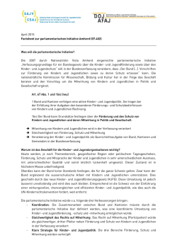 April 2015 Factsheet zur parlamentarischen Initiative Amherd