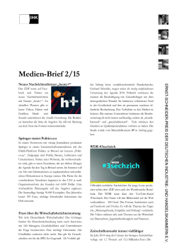 Medienbrief 2/15 - Ernst-Schneider