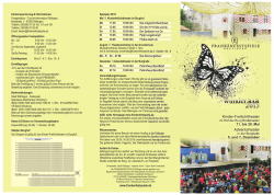 Kindertheater-Prospekt 2015 - FRANKENFESTSPIELE Röttingen