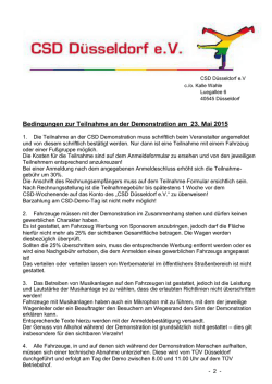 die Teilnahmebedingungen