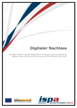 Digitaler Nachlass, M&auml;rz 2015
