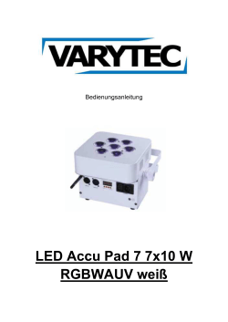 LED Accu Pad 7 7x10 W RGBWAUV weiß