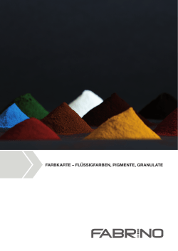 farbkarte – flüssigfarben, pigmente, granulate